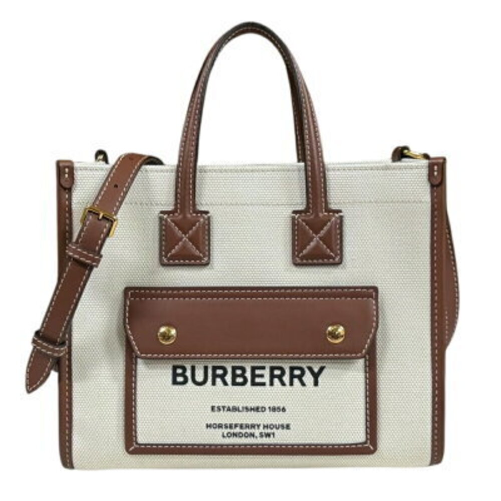 Burberry Freya Tote Shoulder Bag Brown